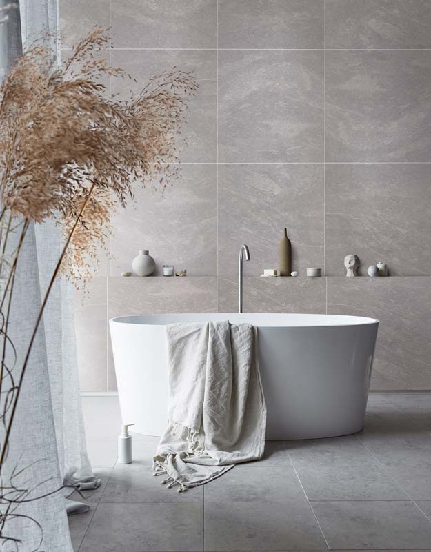 Wandpaneel - Wand&Wasser Exklusiv - Natural Slate - 60 x 60 - Brushed